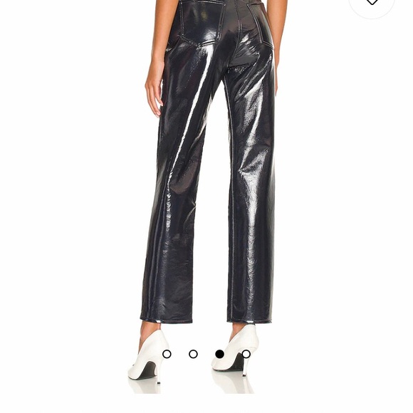 Revolve -Agolde Shadow Pant Patent Black Size 32 New with Tags-SALE! - Picture 3 of 3